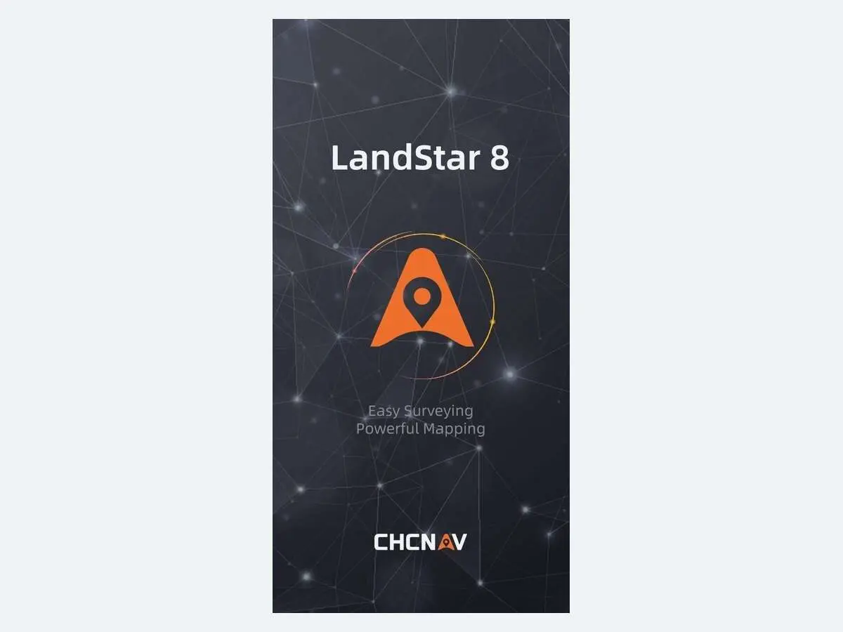 LandStar 8 -mittausohjelmiston aloitusnäyttö